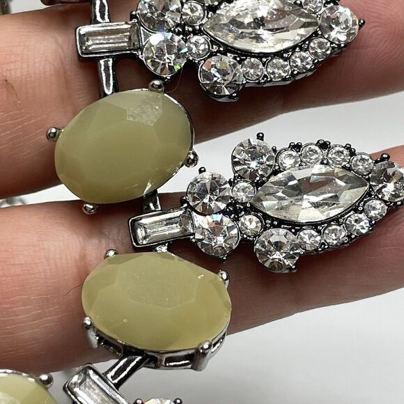 Lia Sophia Astoria Rhinestone Bib Statement Necklace Boho Chunky Bold - Picture 6 of 8